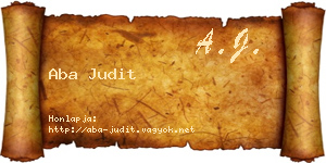 Aba Judit névjegykártya